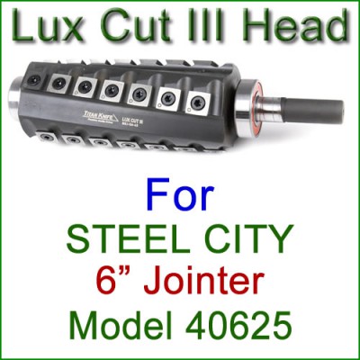 Lux Cut III Head for STEEL CITY 6'' Jointer, Model 40625